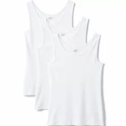 Lands' End Women's Cotton Interlock Tank 3 Pack
