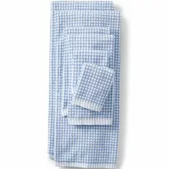 Lands' End Turkish Quick-Dry Hydrocotton Textured Gingham 6-Piece Towel Set