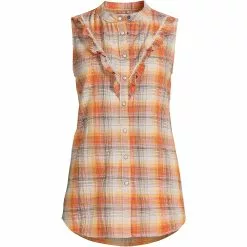 Blake Shelton X Lands' End Women's Ruffle Sleeveless Shirt