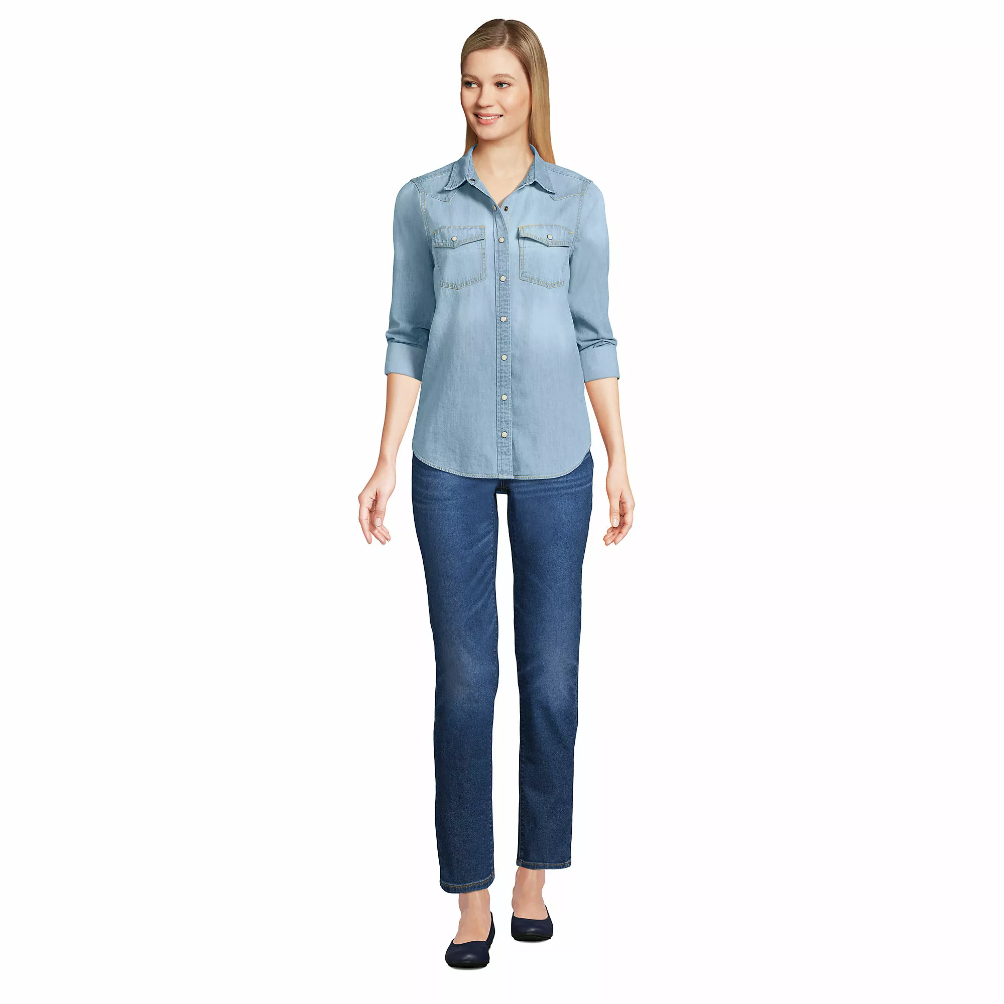 Blake Shelton X Lands' End Women's Western Shirt - Image 6