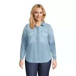 Blake Shelton X Lands' End Women's Plus Size Western Shirt