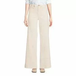 Lands' End Women's Recycled Denim High Rise Wide Leg Jeans