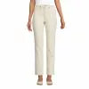 Lands' End Women's Recycled Denim High Rise Straight Leg Ankle Jeans