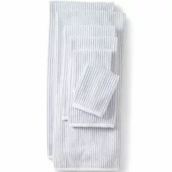 Lands' End Cotton Textured Stripe 6-Piece Towel Set