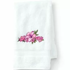 Lands' End Cotton Embroidered Hand Towel