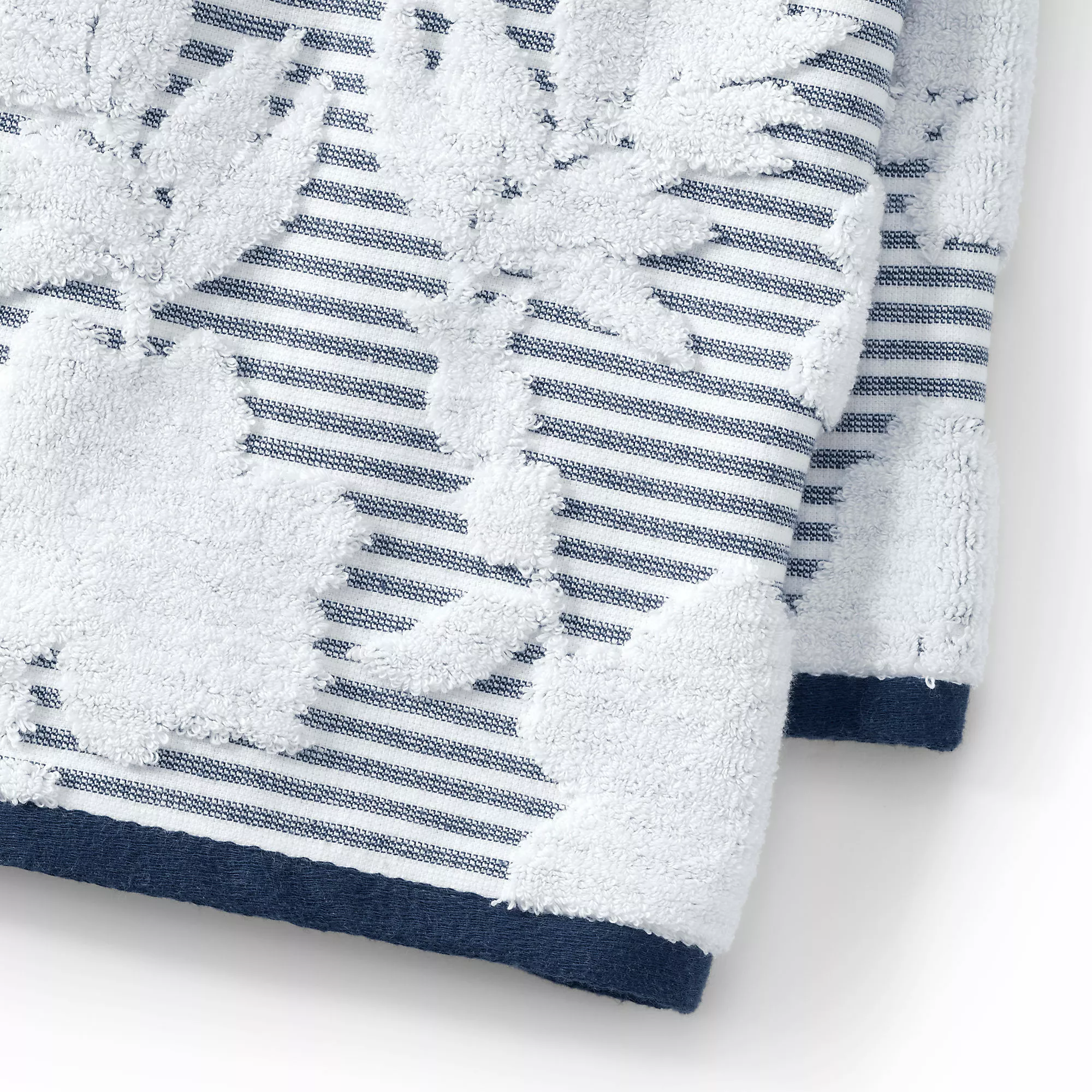 Lands' End Cotton Sculpted 6-Piece Bath Towel Set - Image 3