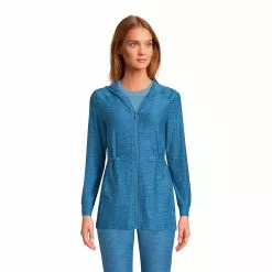 Lands' End Women's Soft Performance Full Zip Hoodie