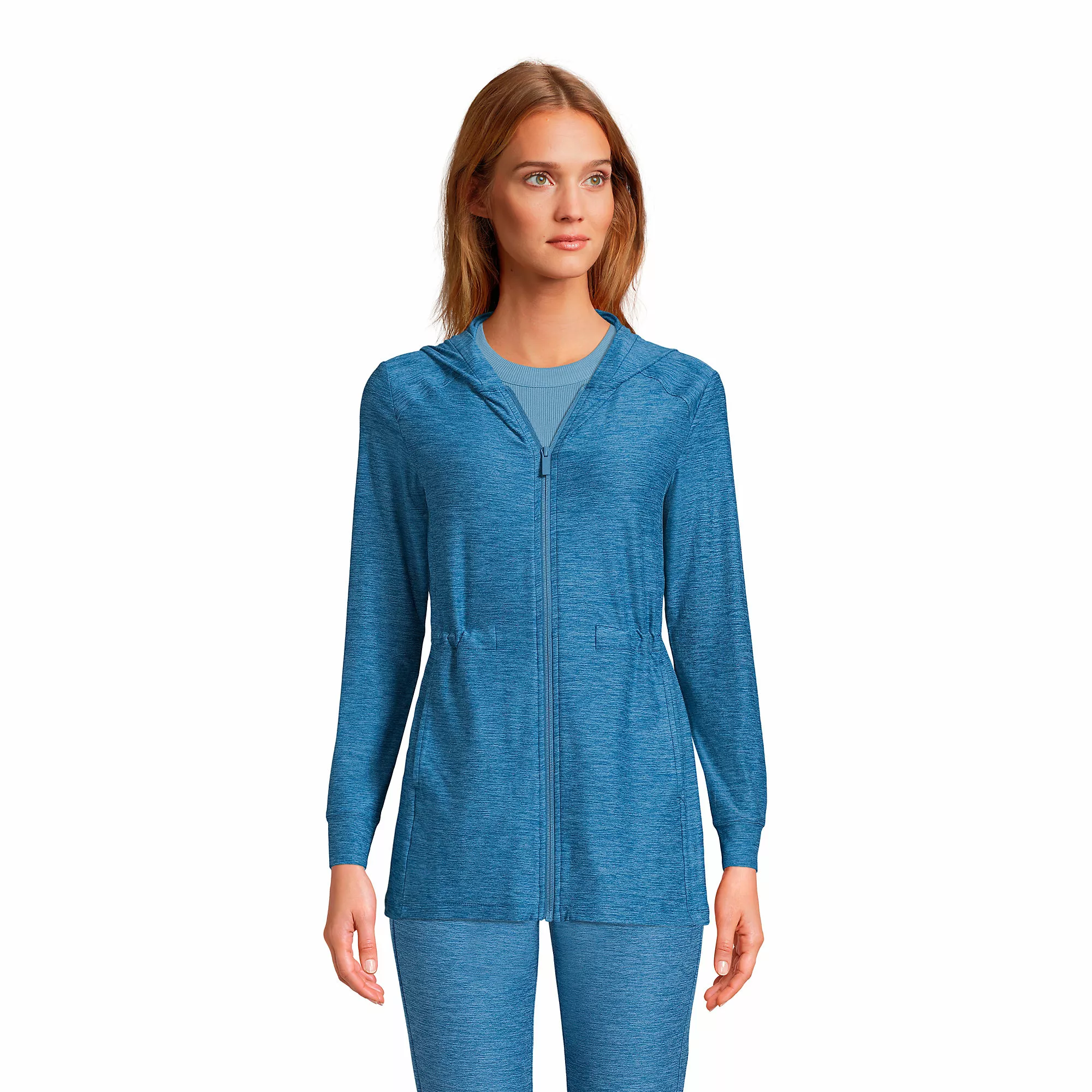 Lands' End Women's Soft Performance Full Zip Hoodie