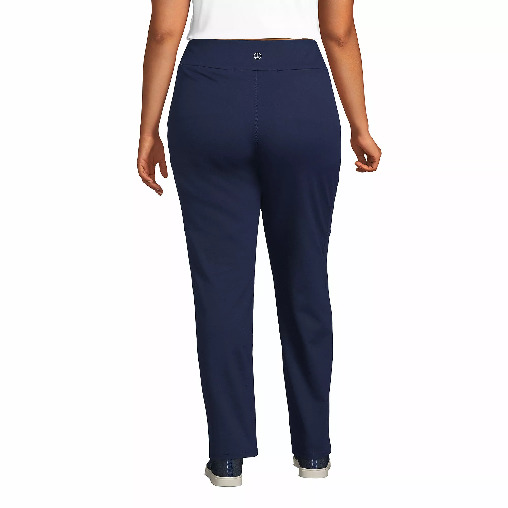 Lands' End Women's Plus Size Active High Rise Pocket Pants - Image 2
