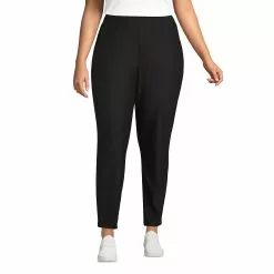 Lands' End Women's Plus Size Active High Rise Soft Performance Refined Tapered Ankle Pants