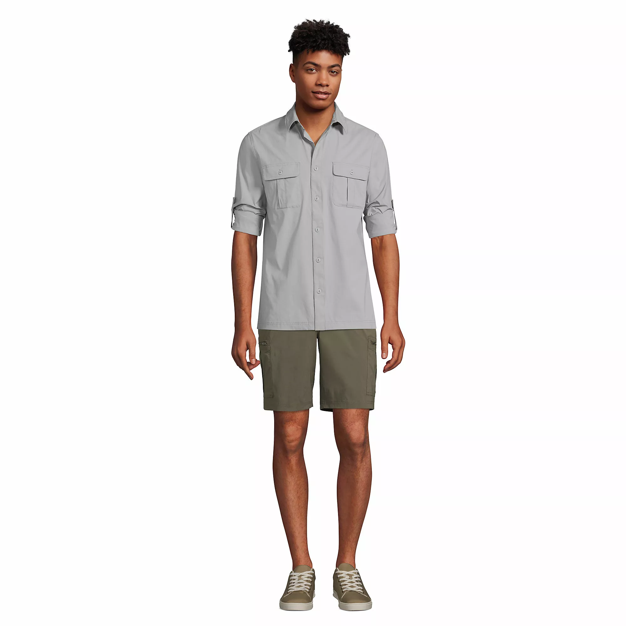 Blake Shelton X Lands' End Men's Quick Dry 9" Cargo Swim Shorts - Image 6