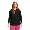 Lands' End Women's Plus Size Long Sleeve Soft Performance Roll Tab Tunic