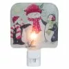 Northlight 4 Inch Glass Snowman And Penguins Christmas Night Light