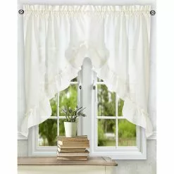Ellis Curtains Ellis Curtain Stacey 60"x38" Ruffled Swag