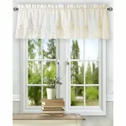 Ellis Curtains Ellis Curtain Stacey 54"x13" Ruffled Filler Valance