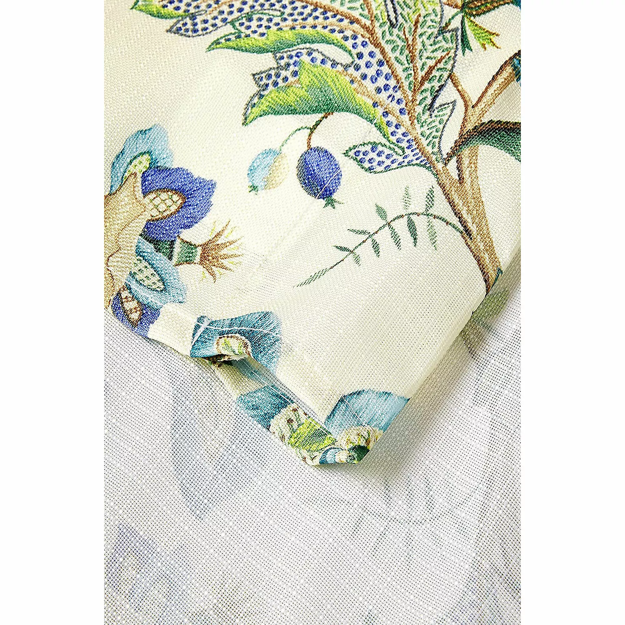 Ellis Curtains Ellis Curtain Brissac Floral 70"x63" Tailored Panel Tie Back Curtains - Image 4