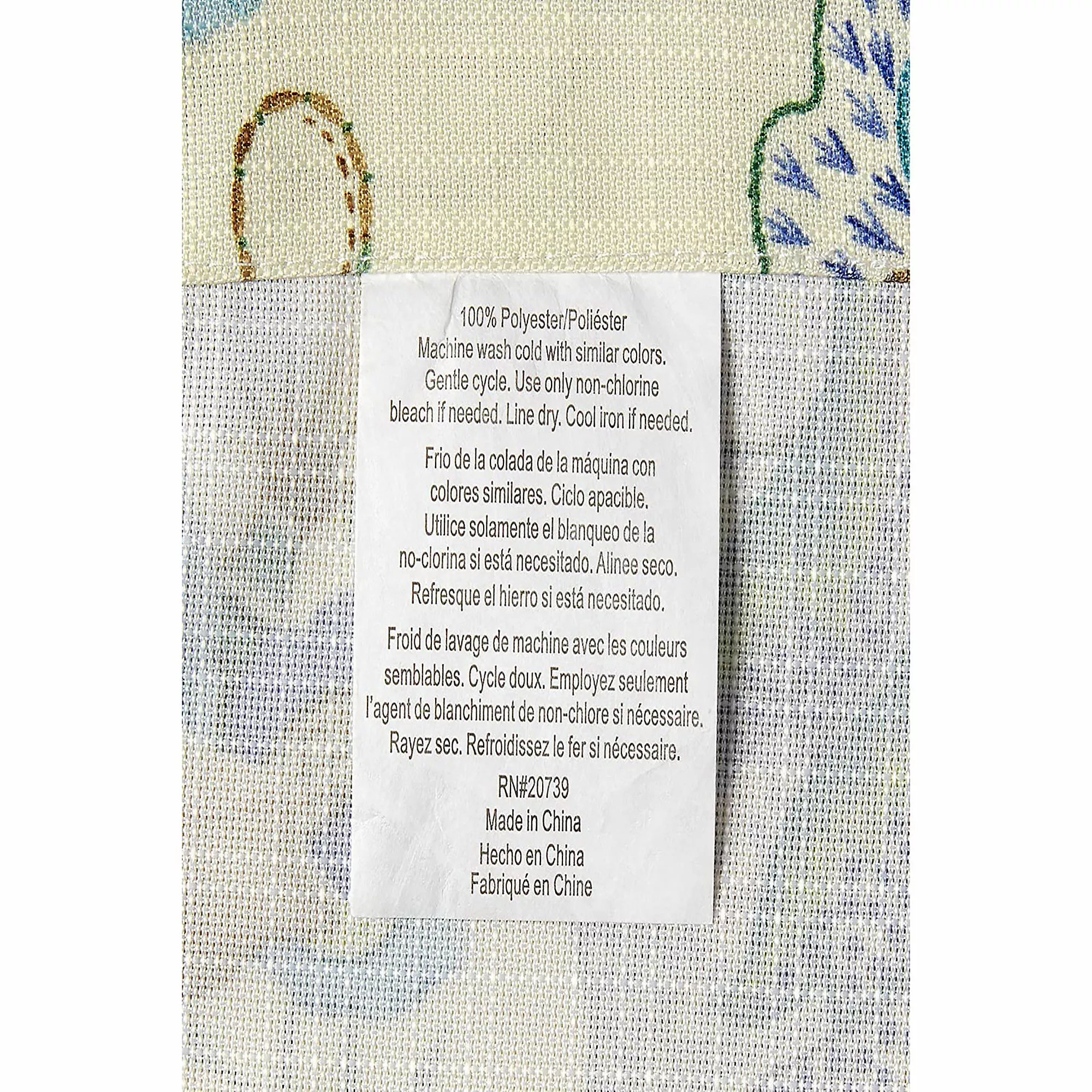 Ellis Curtains Ellis Curtain Brissac Floral 70"x63" Tailored Panel Tie Back Curtains - Image 5