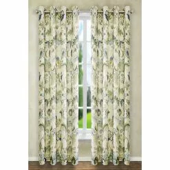 Ellis Curtains Ellis Curtain Brissac 50"x63" Lined Grommet Panel Floral Curtains