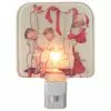 Northlight 6 Inch Glass Norman Rockwell Painting Sleeping Children Christmas Night Light