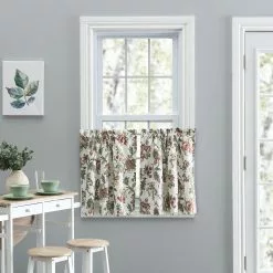 Ellis Curtains Ellis Curtain Madison Floral 56"x36" Tailored Tiers