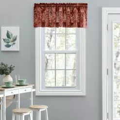 Ellis Curtains Ellis Curtain Lexington Leaf 58"x15" Tailored Valance