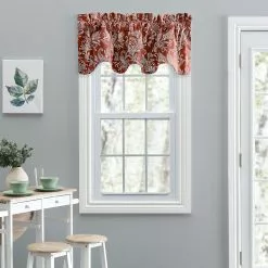 Ellis Curtains Ellis Curtain Lexington Leaf 58"x15" Lined Scallop Valance