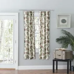 Ellis Curtains Ellis Curtain Madison Floral 56"x63" Tailored Panel Pair Curtains