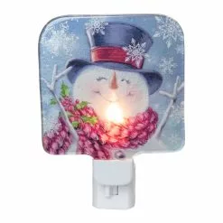 Northlight 4 Inch Glass Snowman Christmas Night Light