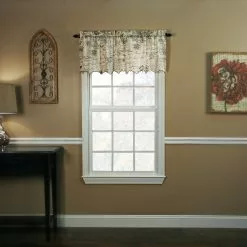 Ellis Curtains Script 48"x15" Valance