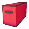 Northlight 96 Count 8 Tray Red Quilted Zip Up Christmas Ornament Storage Tub