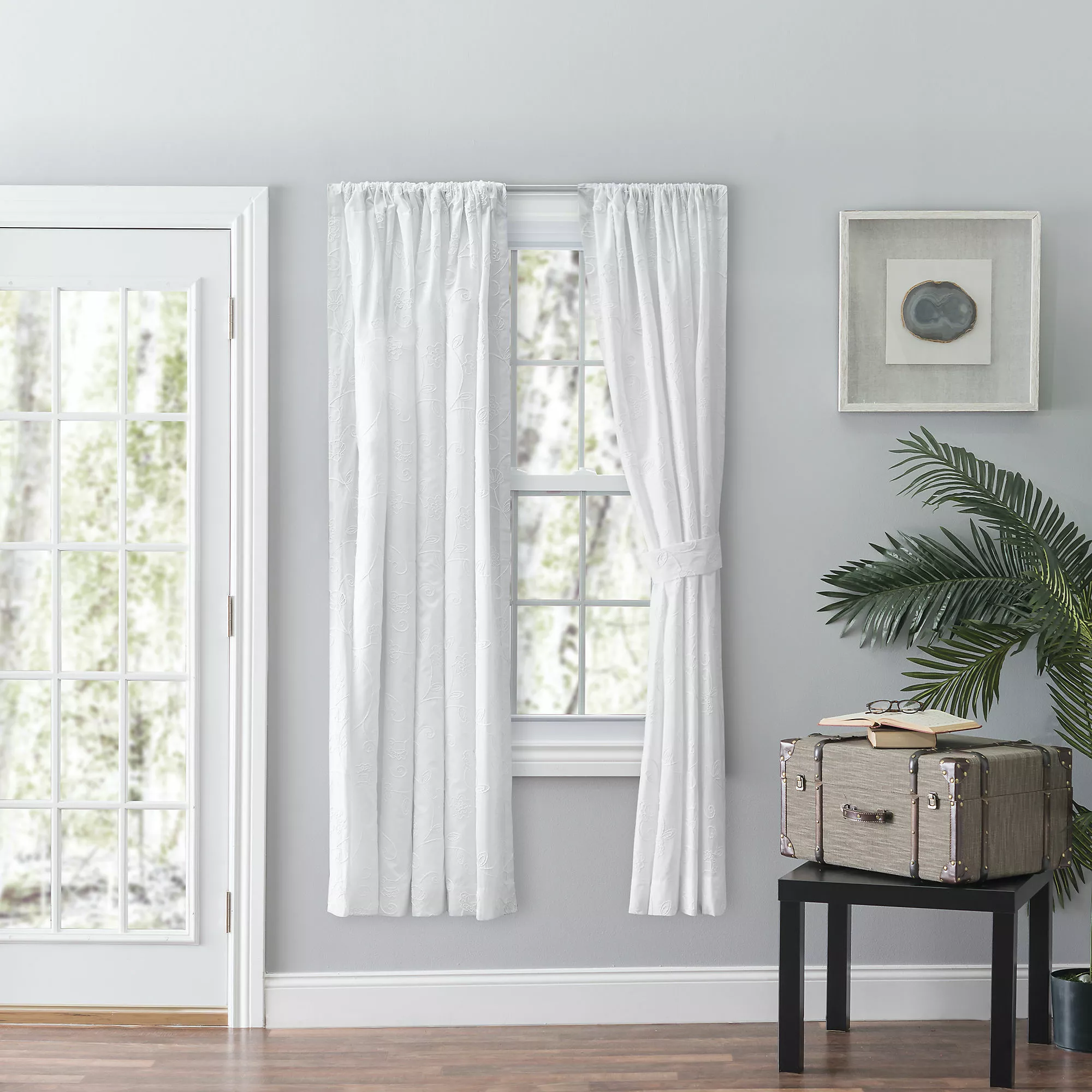 Ellis Curtains Ellis Curtain Eva Candlewick 100"x63" Panel Tie Back Curtains