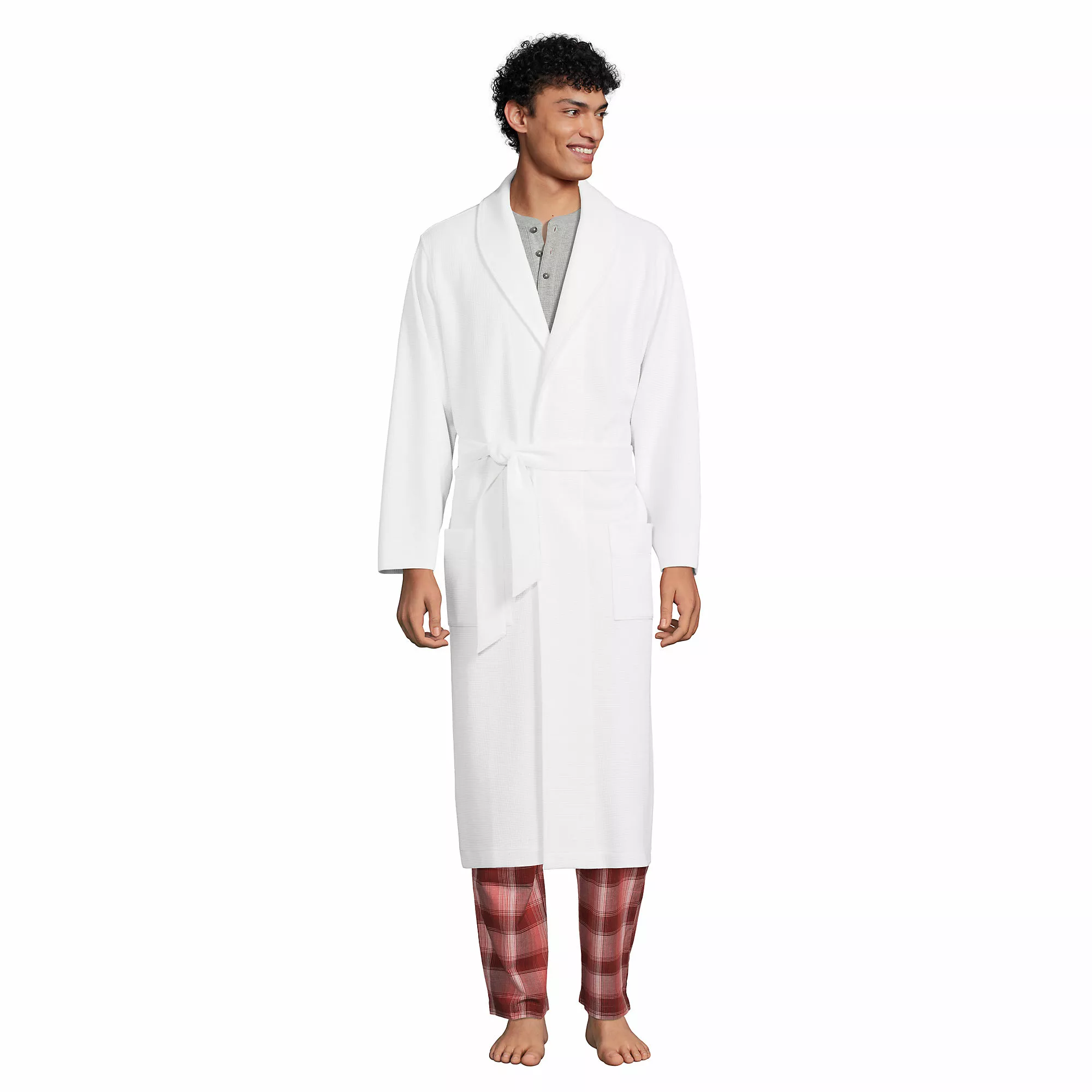 Lands' End Men's Waffle Robe