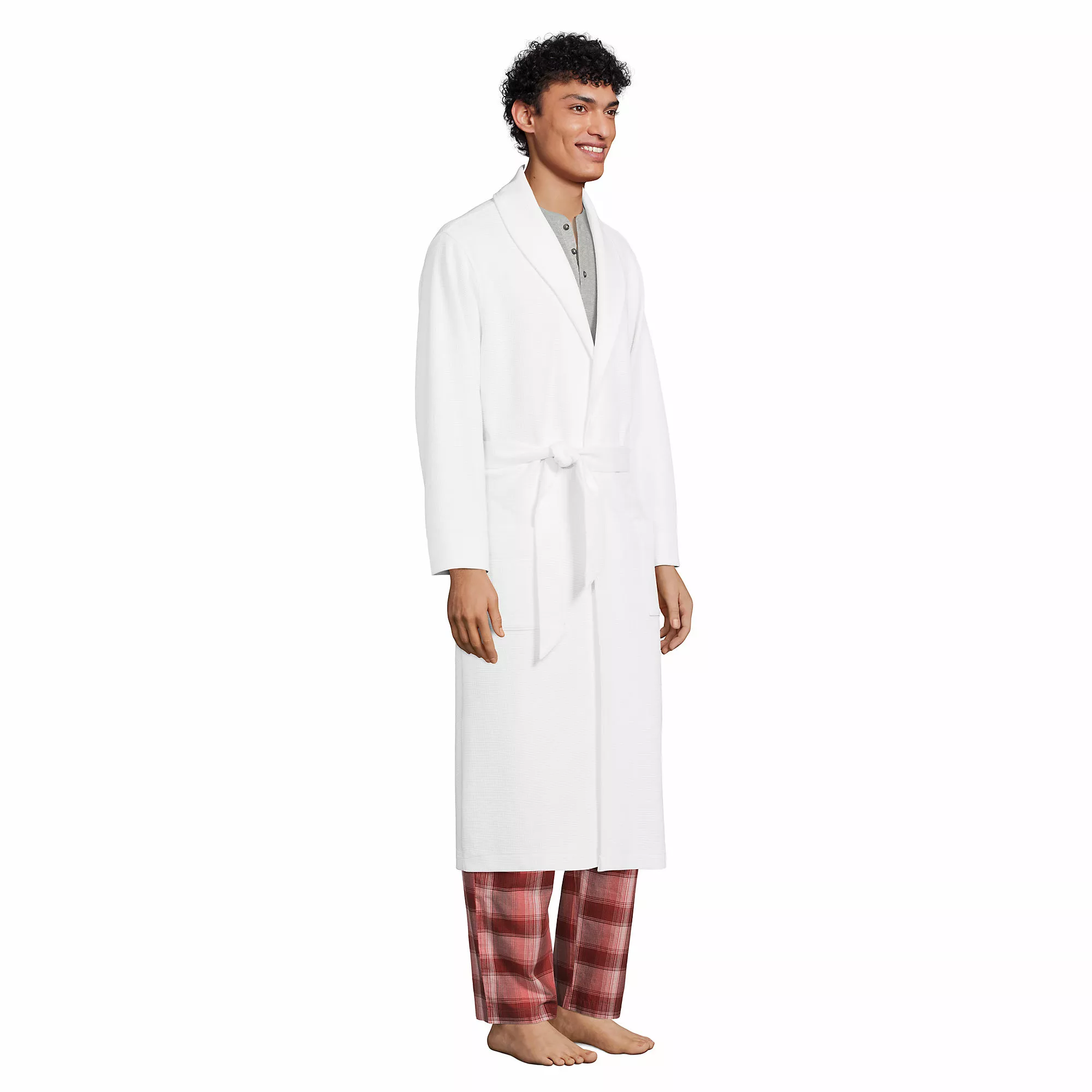 Lands' End Men's Waffle Robe - Image 3