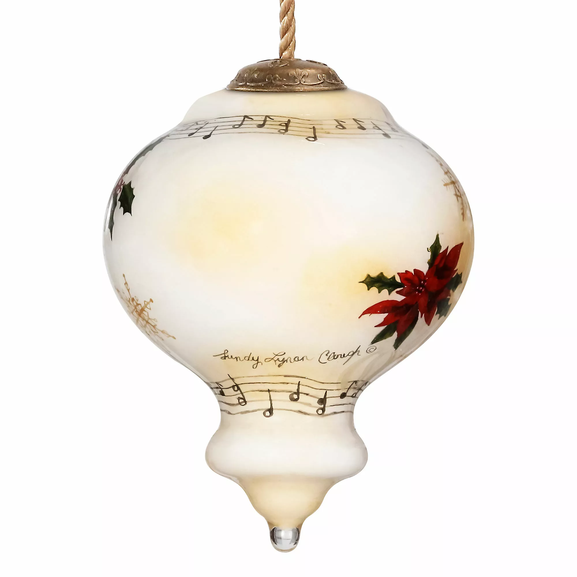Inner Beauty Piano Christmas Glass Finial Ornament - Image 2