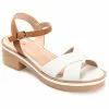 Journee Collection Women's Hilaree Criss Cross Ankle Strap Sandals