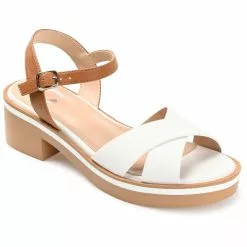 Journee Collection Women's Hilaree Criss Cross Ankle Strap Sandals