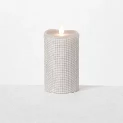 Sullivans 5 Inch Frosted LED Flameless Pillar Wax Candle