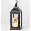 Sullivans Memorial Lantern With 3 LED Flameless Pillar Candles