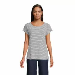 Lands' End Women's Short Sleeve Slub Wedge T-Shirt