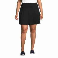 Lands' End Women's Plus Size Active Performance Pique A-Line Tennis Skort