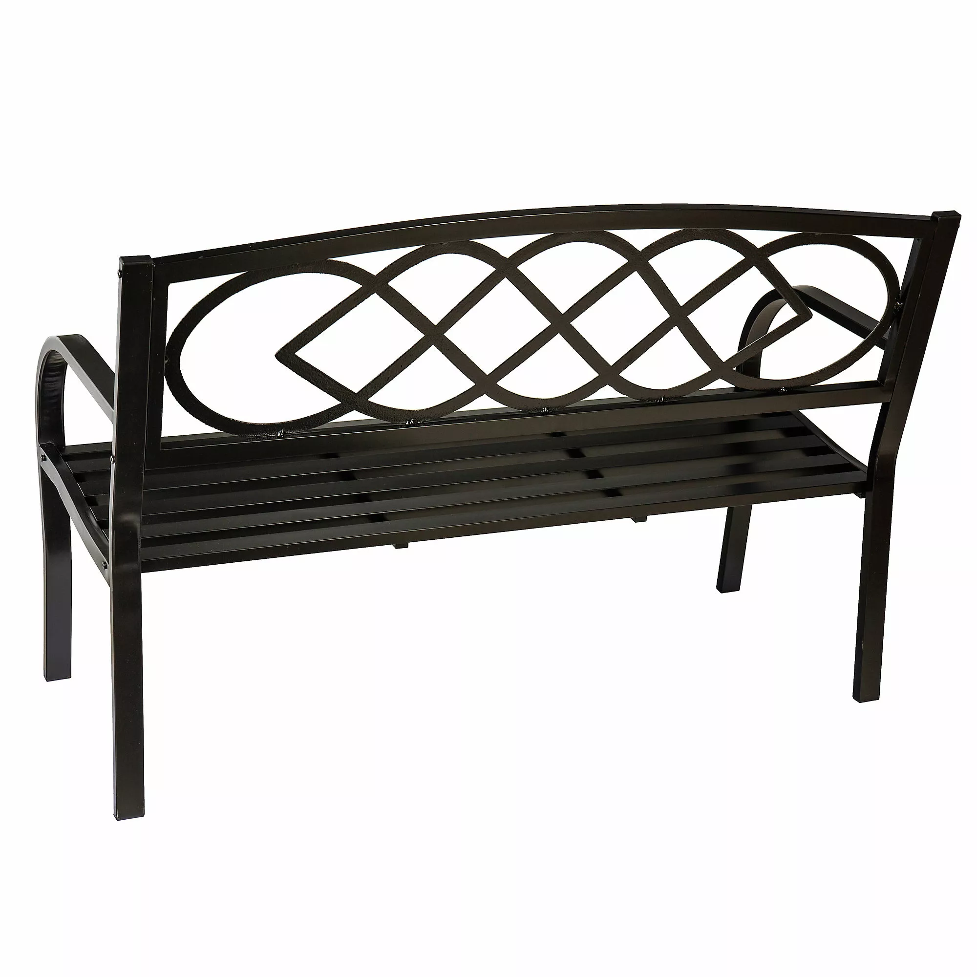 Evergreen Cast Iron Celtic Knot Metal Garden Bench - Image 2