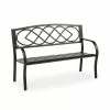 Evergreen Cast Iron Celtic Knot Metal Garden Bench