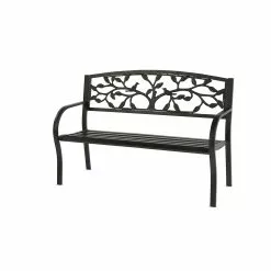 Evergreen Cast Iron Tree Of Life Metal Garden Bench