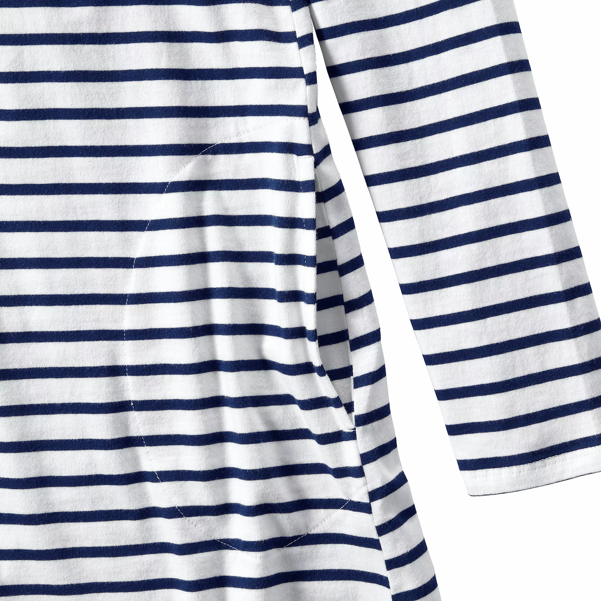 Lands' End Women's Plus Size Cotton Jersey Long Sleeve Hooded Swim Cover-up Dress - Image 5