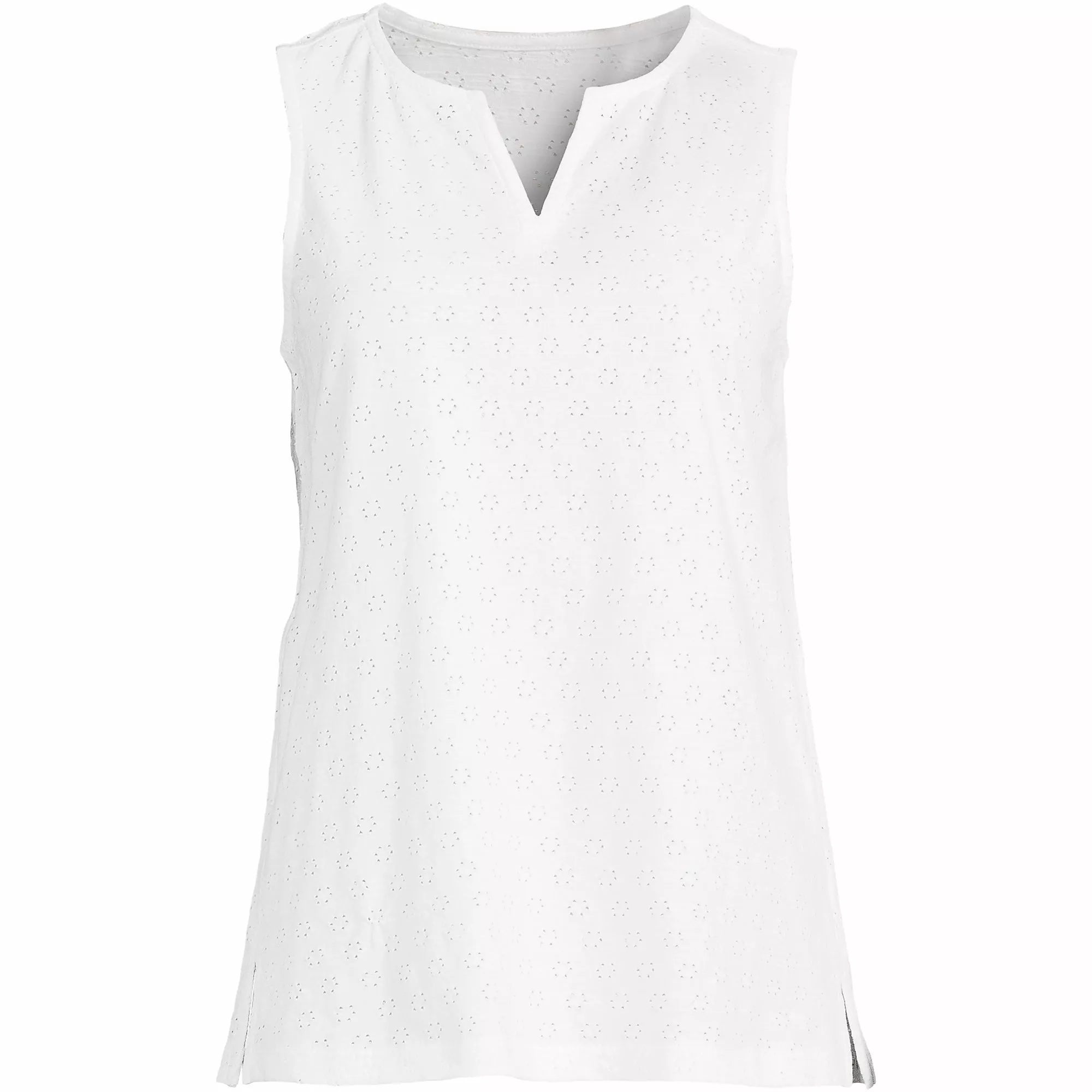 Lands' End Women's Knit Eyelet Tank - Image 5