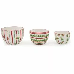 Boston International Christmas Peace Tree Ceramic Prep Bowls