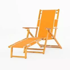 Frankford Umbrella Wooden Lounge Patio Chair With Footrest