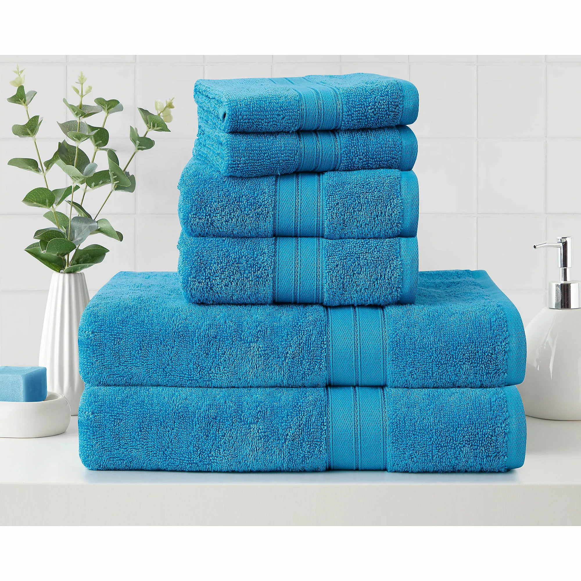 Cannon Bamboo Blend Cotton 6 Piece Washcloth Set - Image 3