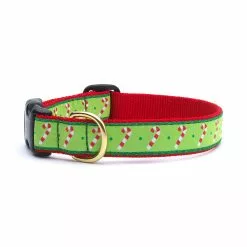 Up Country Narrow Width Christmas Print Dog Collar