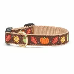 Up Country Narrow Width Harvest Time Fall Print Dog Collar